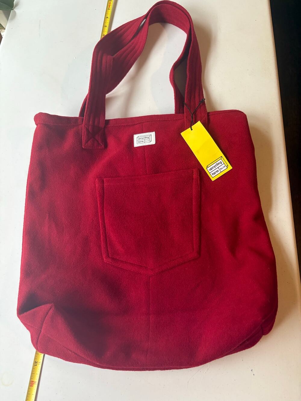 Upcycling Farm Red Fleece Tote Bag – Upcycled Japanese Brand, NWT